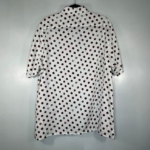 Ted Baker London Men Shorts Sleeve Button Up Collared Shirts Polka dots Size 4 M - Picture 2 of 10
